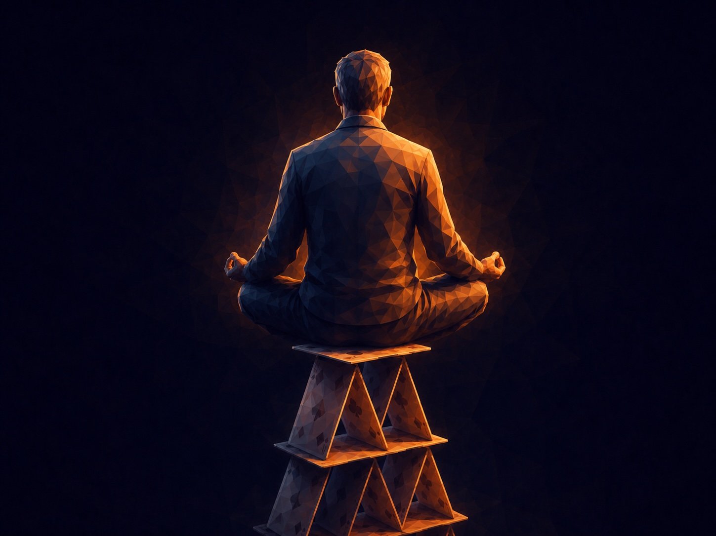 Personne assise en méditation dans une lumière douce, illustrant les limites de la méditation face au mode survie